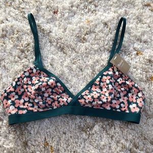 NWT Madewell Cutout Floral Bralette